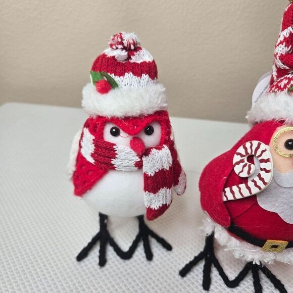 Set Of 3 Holiday Time Red White Birds Figurines Christmas NEW 2022 - Picture 4 of 6